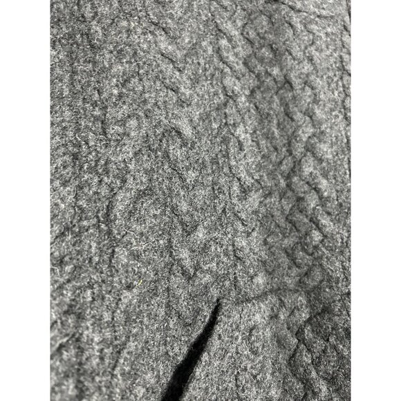 Aran Sweater Market Women's Gray Cable Knit 100%Merino Wool Turtleneck Sweater M - Picture 8 of 10